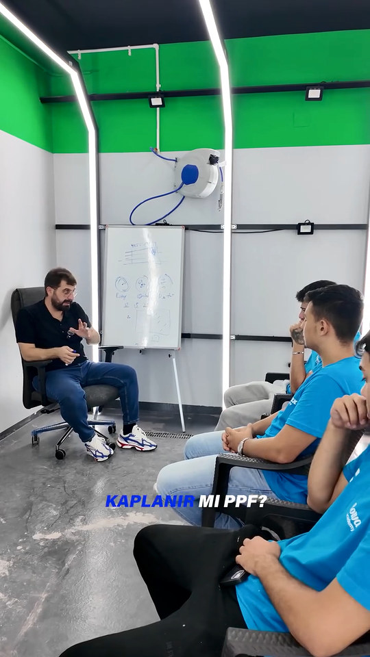 Sonradan boyanmış bir parçaya PPF kaplama yapılıp yapılmayacağını ve söküm için neden söz verilmediğini Lokman İn kursiyerlerimize anlatıyor.