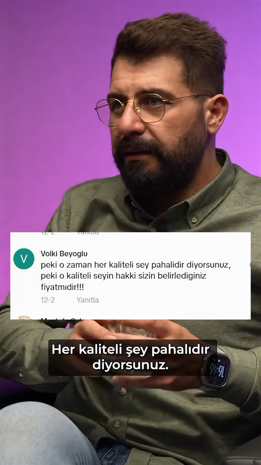 'Her kaliteli şey pahalı mı' yorumunu Lokman İn, oto detailing fiyatının maliyet, kâr payı ve personel giderinden oluştuğunu söyleyerek yanıtlıyor.