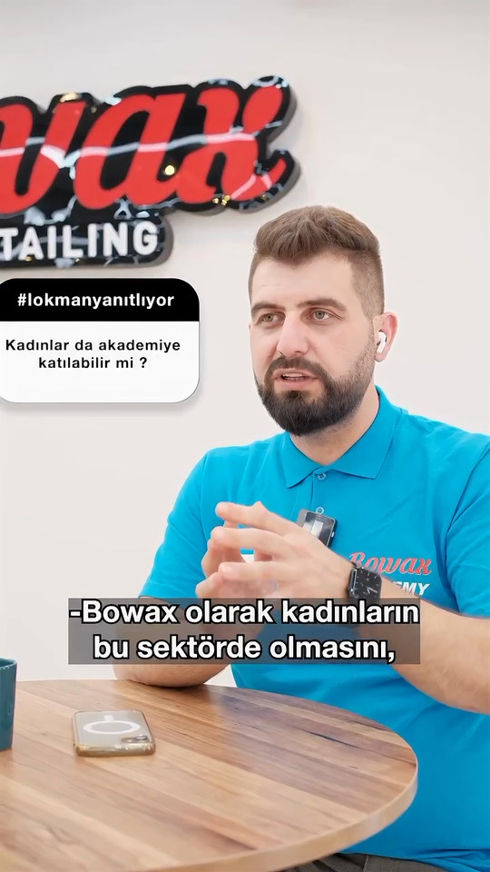 Kadınların oto detailing sektöründe olmasını önemsediklerini ve akademimize katılmak isteyen bütün kadınlara eğitimin ücretsiz olduğunu Lokman İn söylüyor.