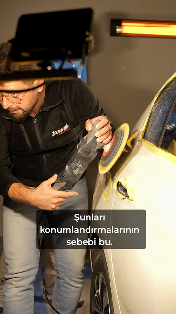 Yüksek devirde polisajın neden riskli olduğunu ve kıvrımlarda devrin neden düşürüldüğünü Lokman İn araç kapısında polisaj yaparken gösteriyor.